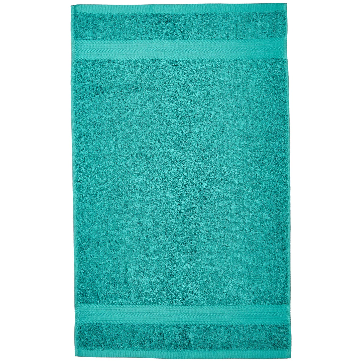 Amazon Basics 6 Piece hand towels for bathroom, Fade Resistant 100% Cotton Hand Towels, soft absorbent bathroom hand towels 6 - Pack (26''x16''), Teal