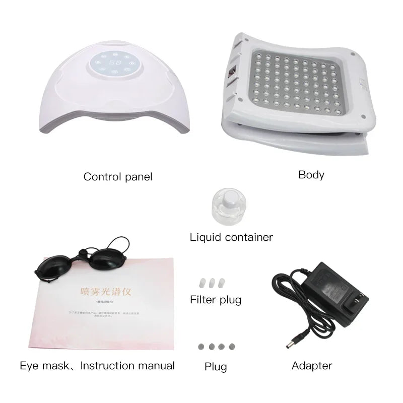 NNEOBA Upgraded 7-Color LED Photon Nano Spray - Moisturizing Face Spa