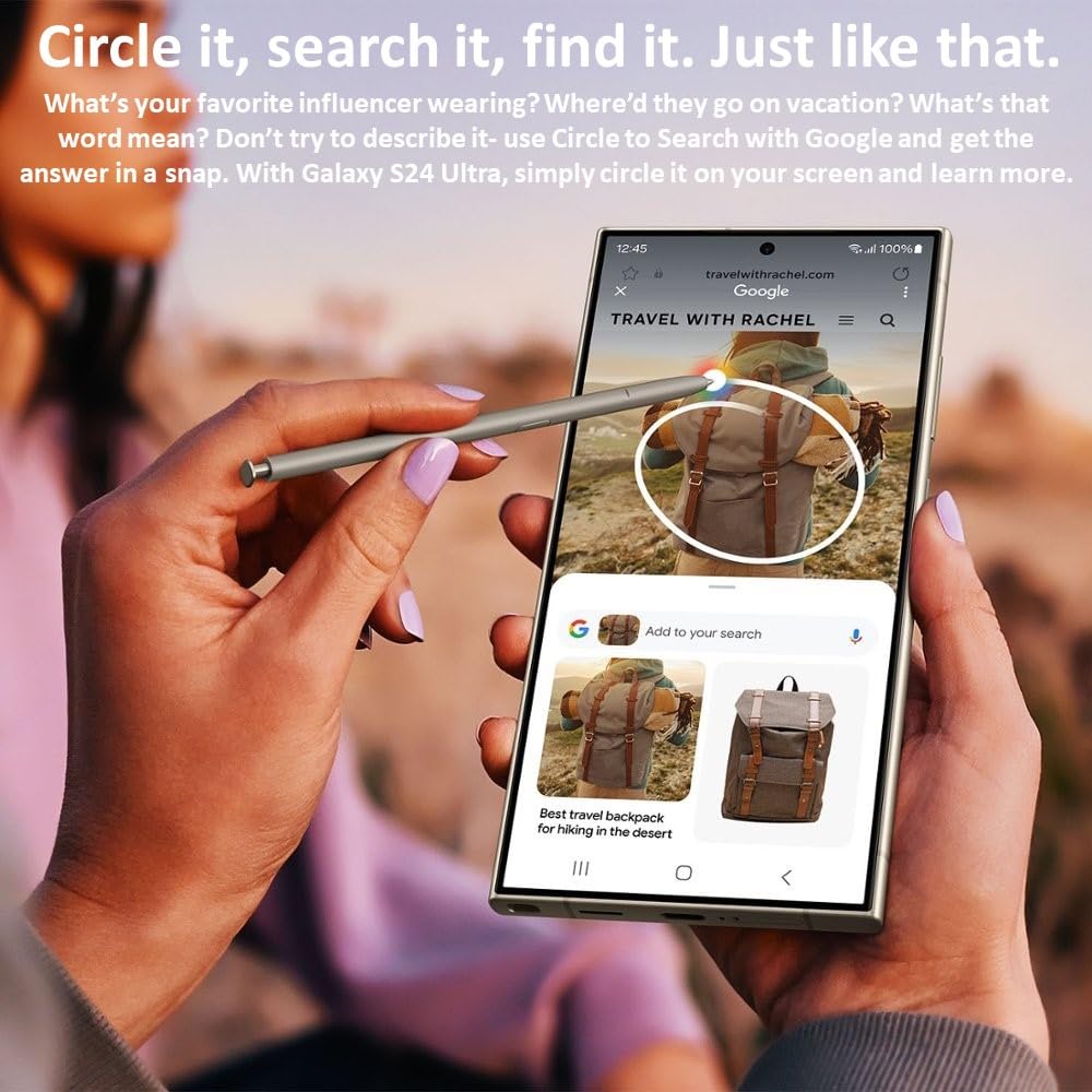 SAMSUNG Galaxy S24 Ultra 5G Factory Unlocked 256GB - Titanium Violet (Renewed)