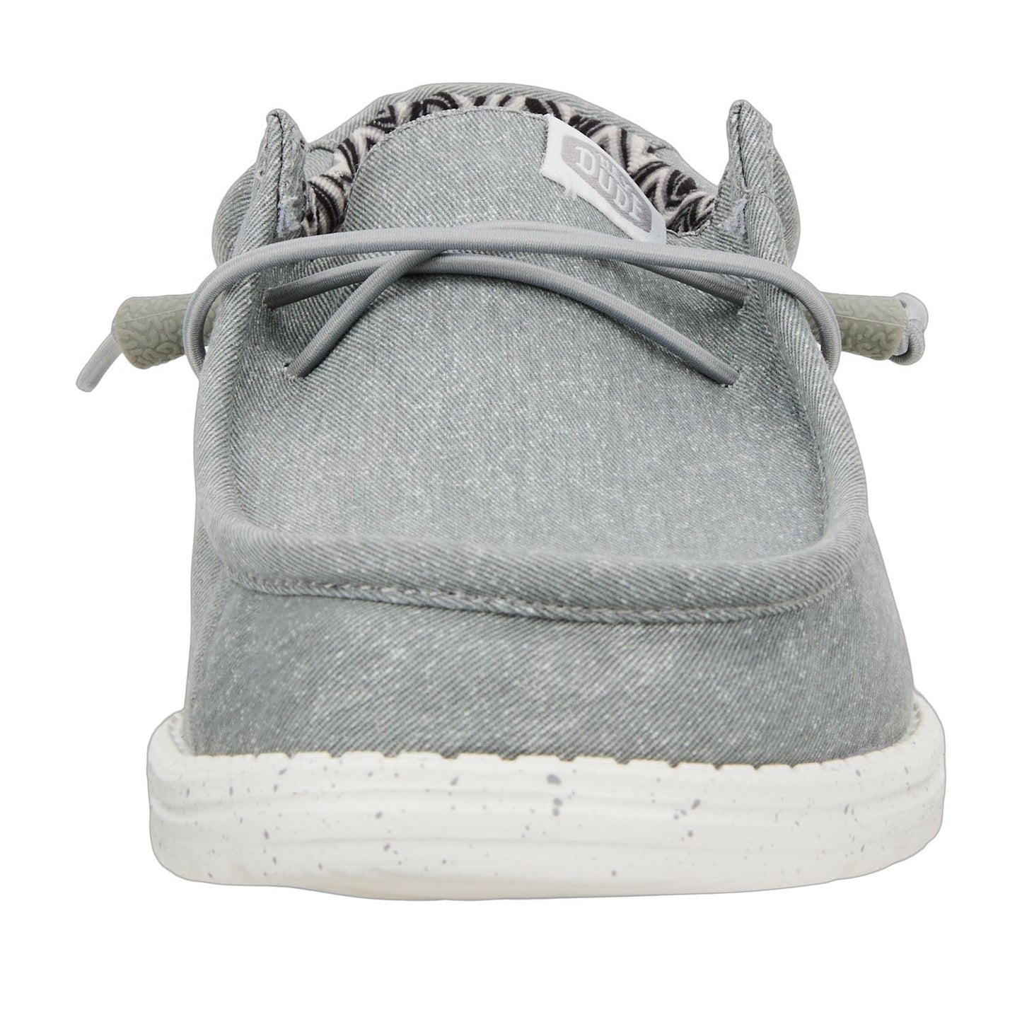 HEYDUDE Men's Wally Stretch Canvas Light Grey Size 11 | Men's Shoes | Men Slip-on Loafers | Comfortable & Light-Weight