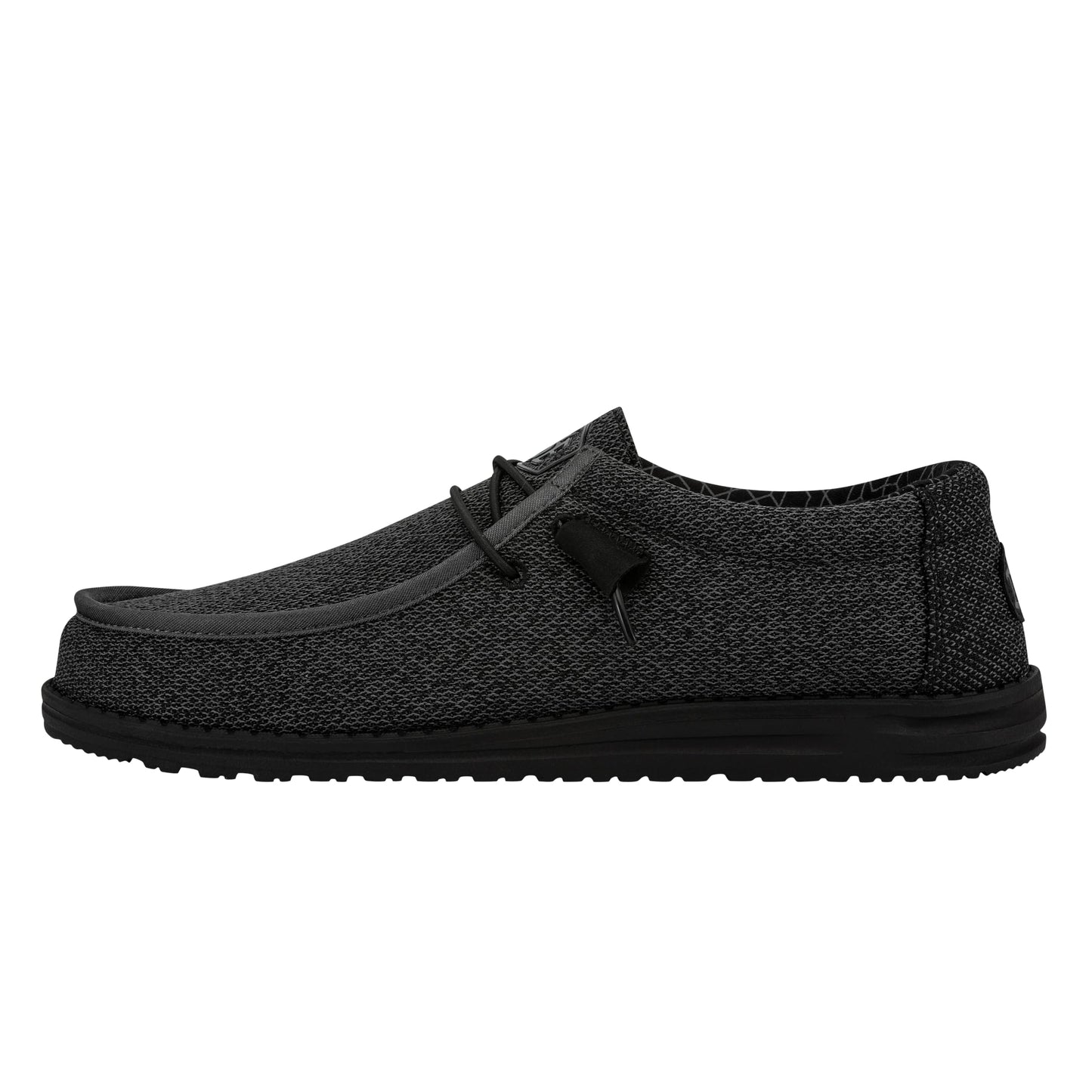 HEYDUDE Men's Wally Sox Micro Total Black Size 9 | Men's Slip On Shoes | Comfortable & Light-Weight