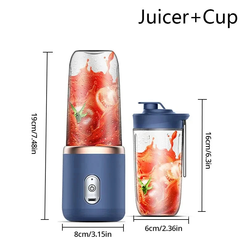 1pc Blue/Pink Portable Electric Small Juice Extractor Household Multi