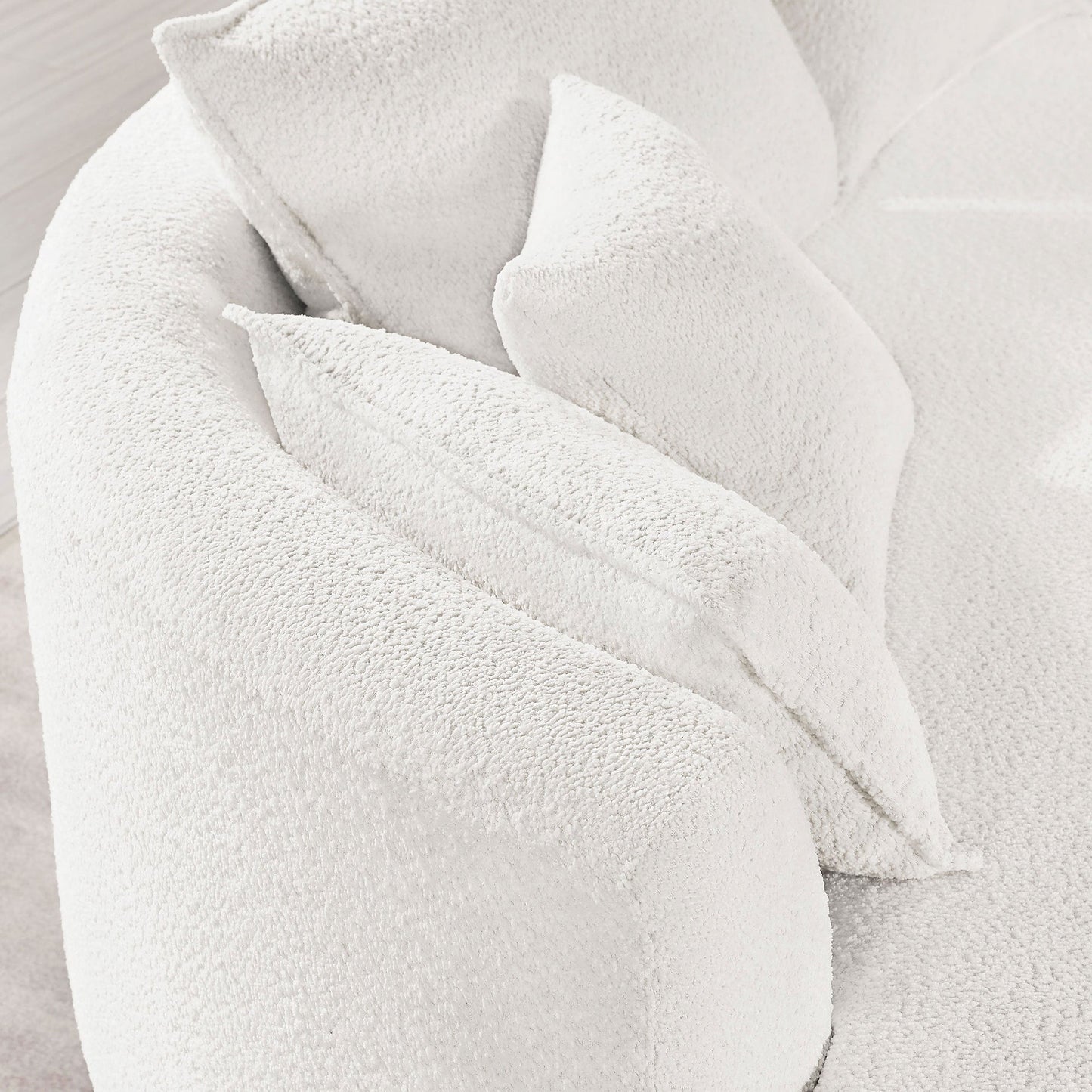 Curved Sofa with Ingenious Shape White